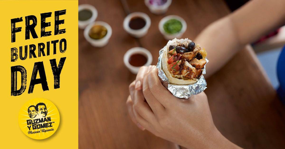 YUM: Mexican fast food restaurant Guzman y Gomez will be giving away burritos at the new Heatherbrae store on January 23.