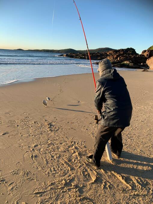 REEL 'EM IN: Box Beach champ Martin Harris caught two bream at a time