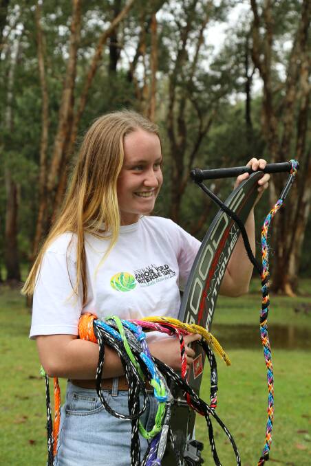 Sierra Nowlan, 16, at her home in Salt Ash before travelling to Florida for an eight week training camp ahead of the 2018 IWWF World Junior Championships in Spain. Picture: Ellie-Marie Watts