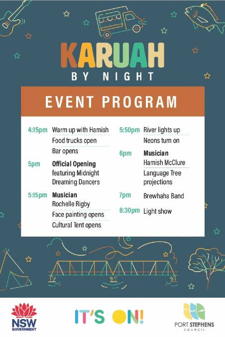 Karuah by Night program of events.
