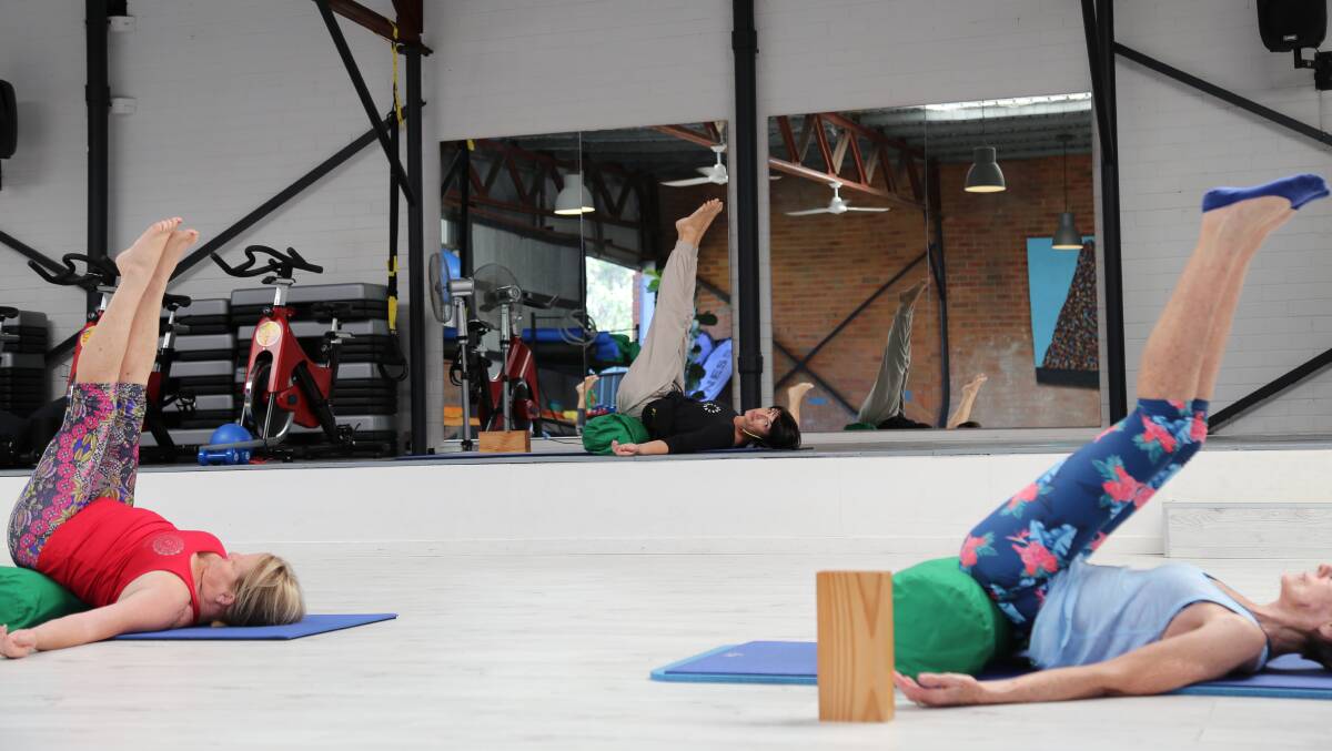 Yoga class, taught by Skye Swan, at Core Central. Pictures: Ellie-Marie Watts