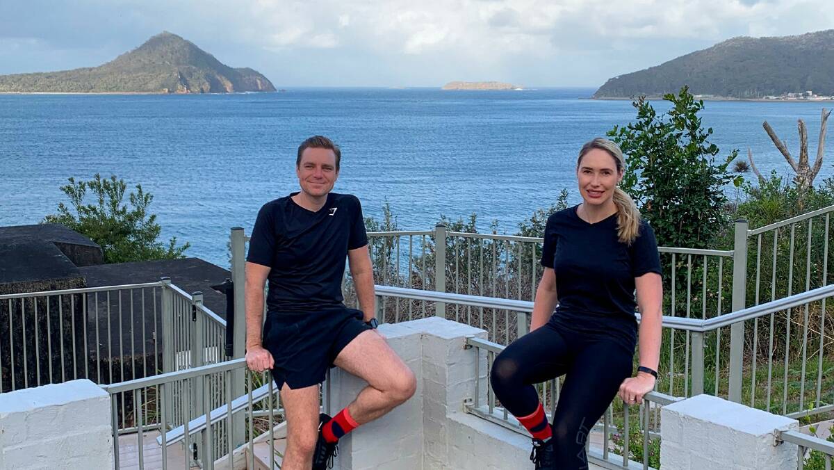 IN THE FIGHT: Sam Schmarr from Salamander Bay and Brooke Vitnell from Medowie will run 100km during October as part of Kidney Health Australia's Red Socks Walk/Run.