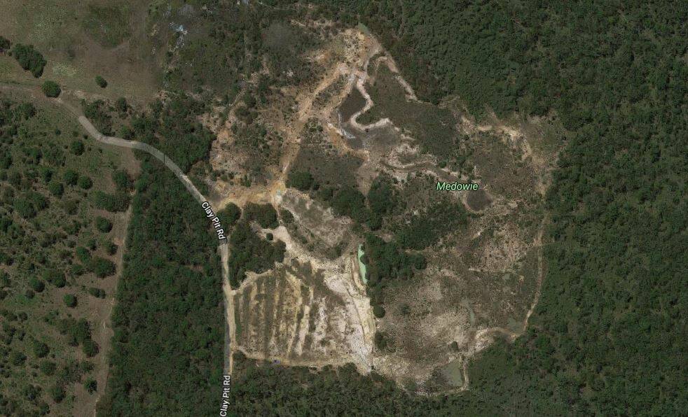 The Swan Bay clay mine. Picture: Google