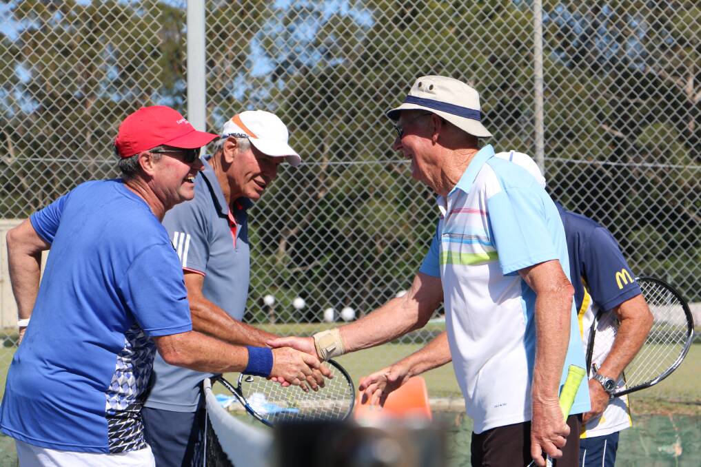 Scenes from day one of the Dave Matthews Seniors Tournament, held at Nelson Bay tennis courts on Friday, December 1. Pictures: Ellie-Marie Watts
