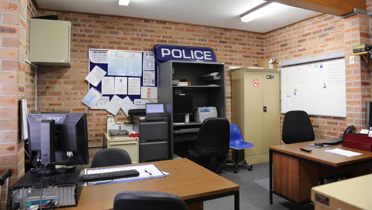 Inside the cramped Cook Parade police station. Two officers work out of the station. However, it is not manned 24 hours a day.
