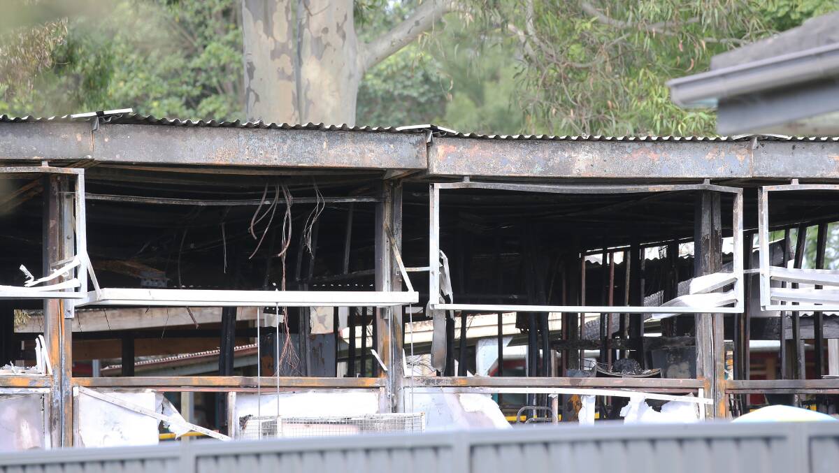 Fire at Irrawang Public School. Pictures: Fire and Rescue NSW