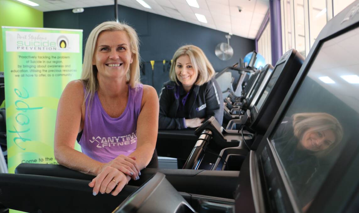 UP FOR IT: Karen Short, club manager, and Traci Holland, challenge coordinator, at Anytime Fitness Salamander Bay where a 24-hour treadmill challenge will be held on July 28.