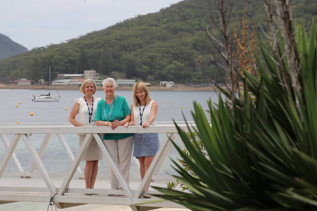 STUDY: HMRI registered nurses and STAREE Clinical Trial researchers Rachel Wilks and Jodie Lynch with Fingal Bay resident Pamela Walker. Picture: Ellie-Marie Watts