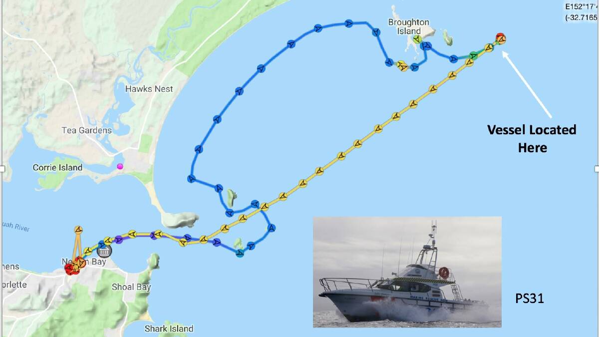 Marine Rescue find missing cruiser, men off Broughton Island