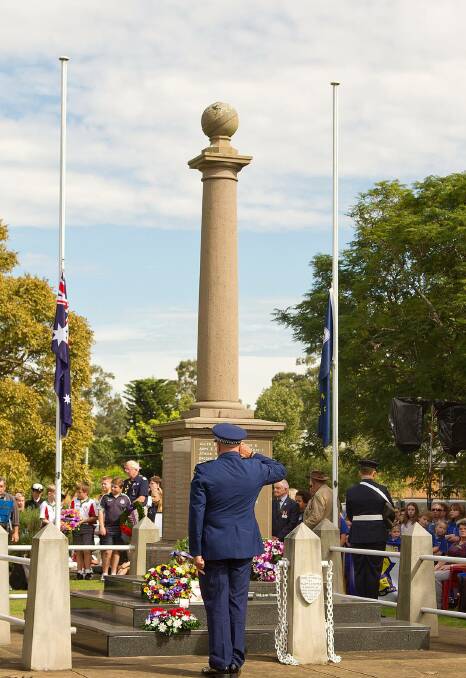 TRIBUTE: The Last Post and a special tribute to veterans has been added to Raymond Terrace's Anzac Day main service this year. Picture: Wendy Metelerkamp