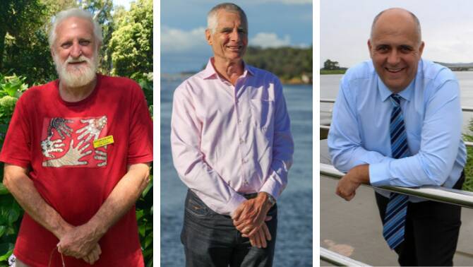 EXTINGUISHED SERVICE: Kevin Stokes, John Nell and Ken Jordan have been named Freemen of Port Stephens in the 2021 annual awards, announced on Australia Day.
