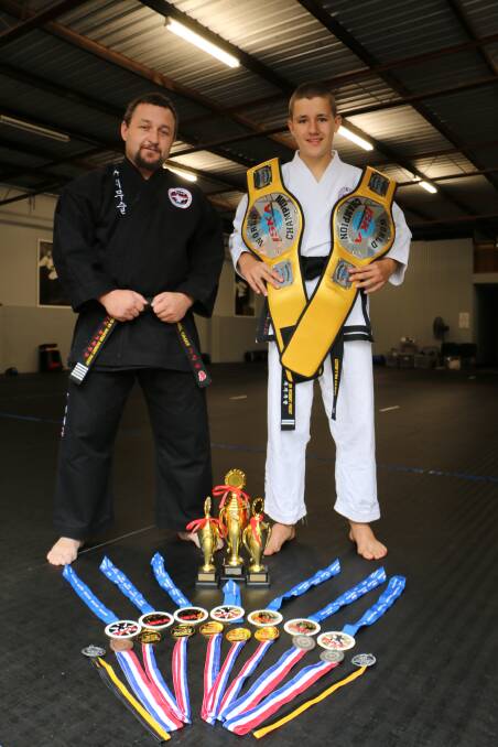 Michael Omay and Griffin Dunn, 12. Omay is an instructor at Toogee Martial Arts in Raymond Terrace.