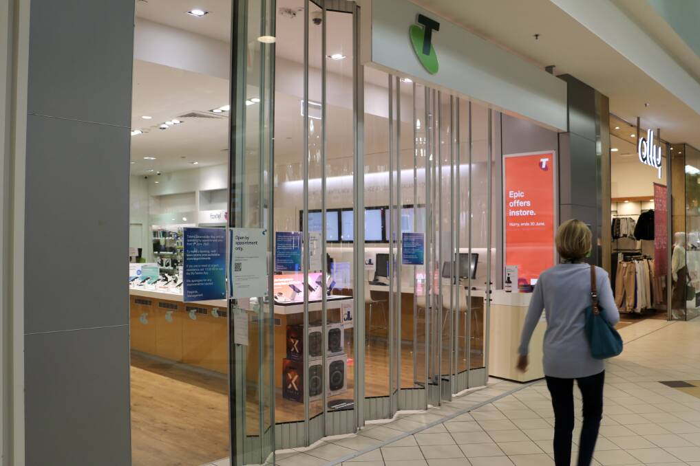 CLOSING DOWN: The Telstra store at the Salamander Bay shopping centre closes its doors on June 22.