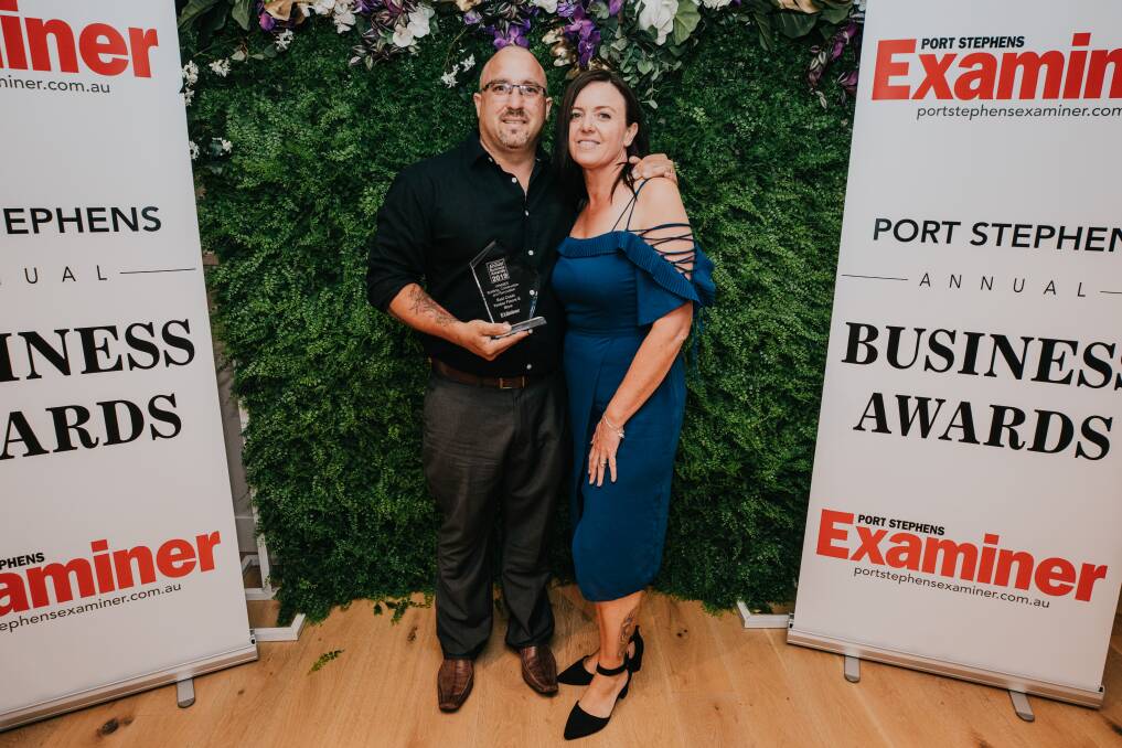 2019 Building, Construction and Renovation category winners: Jim and Nat Robertson from East Coast Timber Floors & More. The business is a sponsor of the Examiner's 2021 awards, alongside Port Stephens Council and Forever Hair and Beauty. 