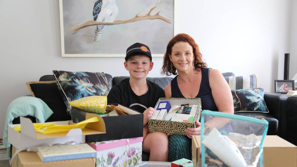 COAST TO BUSH: Oscar Harley, 12, with mother Lauren Harley, who is behind a Port Ladies of the Land drought appeal. Donations are being accepted until December 1.