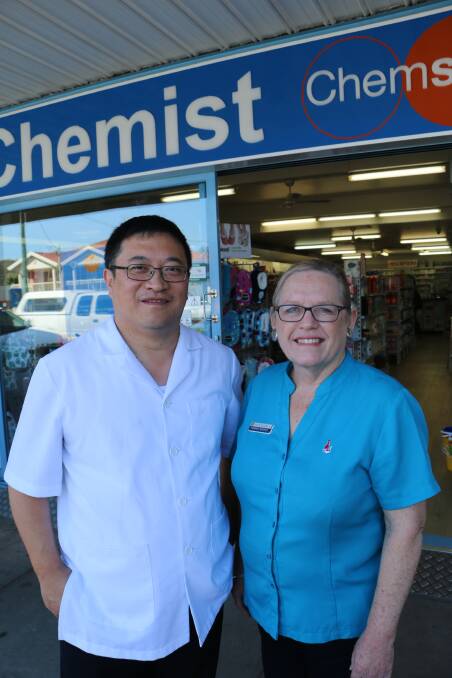 LIFE SAVING: Staff member Evelyn Wilson with pharmacist Yong Cao say there is need to look after those in the Port Stephens community who live alone.