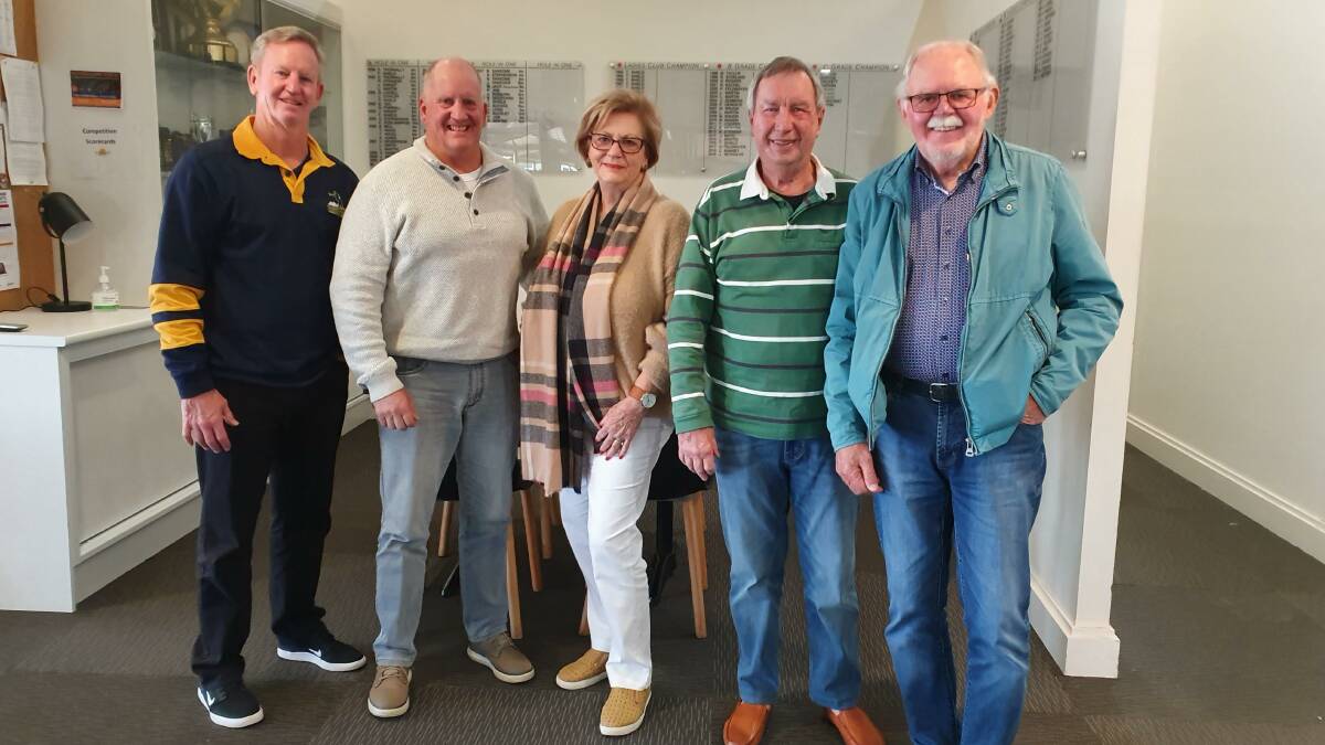 TEAM: The 2021-2022 Port Stephens Legacy executive committee. From left, secretary Bob Brown, treasurer Foz Breckenridge, chair Carol Selkirk and vice chairs Doug Jacka and Peter Polack.