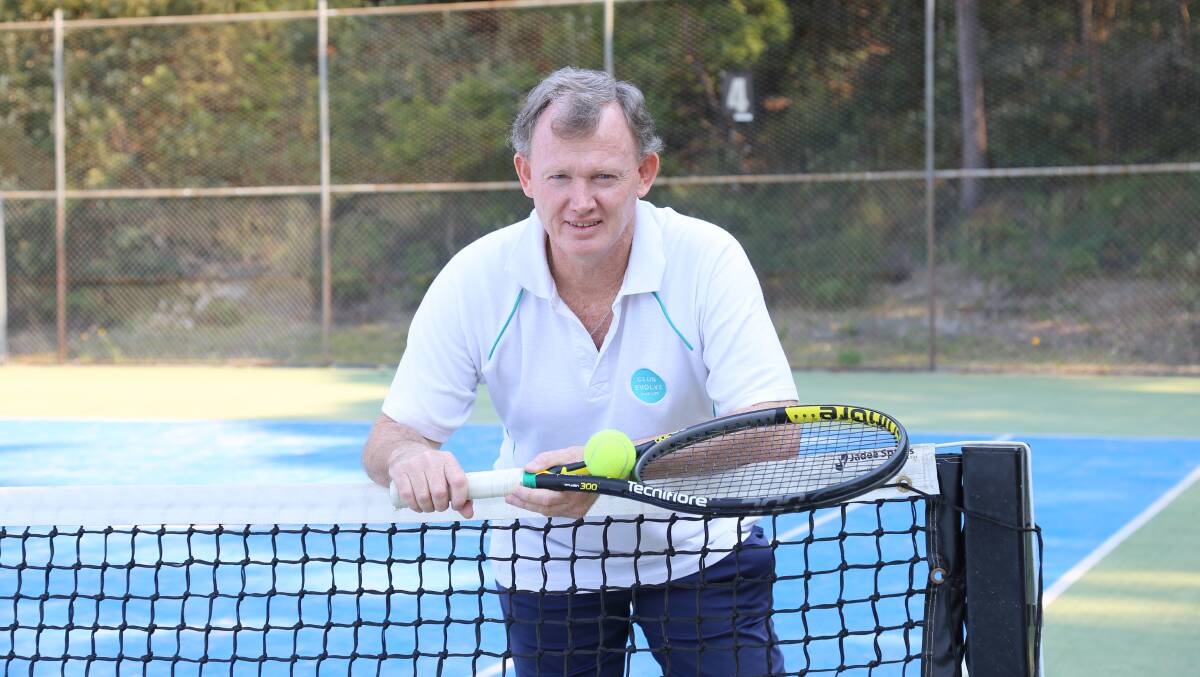 ACE: Dave Matthews Seniors Tennis Tournament director Steve Taylor at the Nelson Bay courts. The 2019 tournament runs from Friday, November 29 to Sunday, December 1. Picture: Ellie-Marie Watts