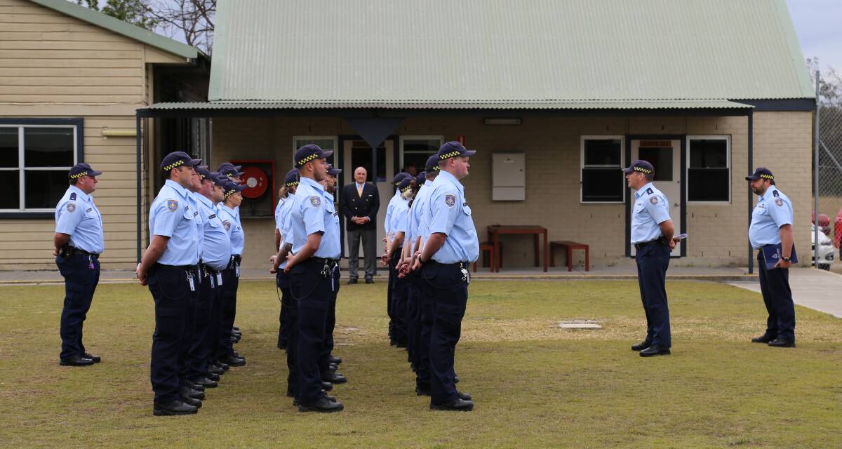 NEW PATH: Minister for Corrections David Elliott watched as 27 trainees graduated from the Corrective Services NSW Tomago Academy on Tuesday.