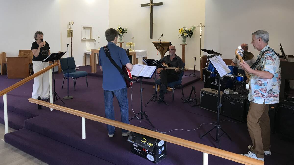 Jazz Inc And Friends practising at All Saints Anglican Church ahead of their November 18 performance.
