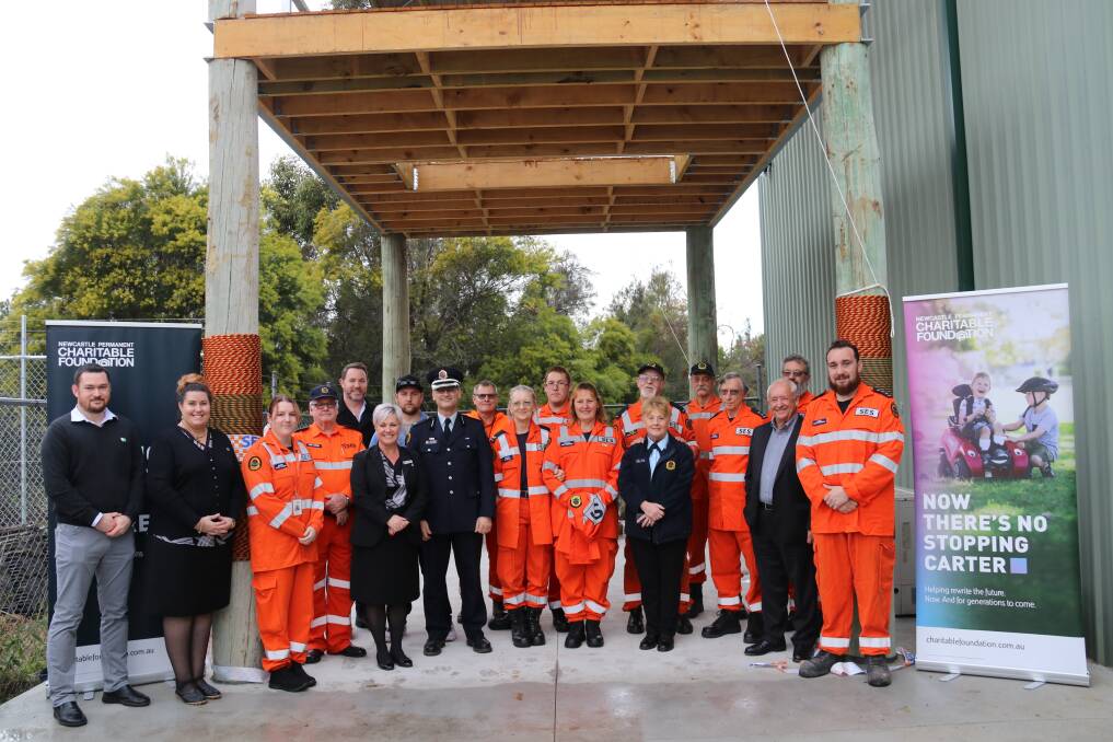 Under the Geoff's Training Tower in Raymond Terrace on July 29.