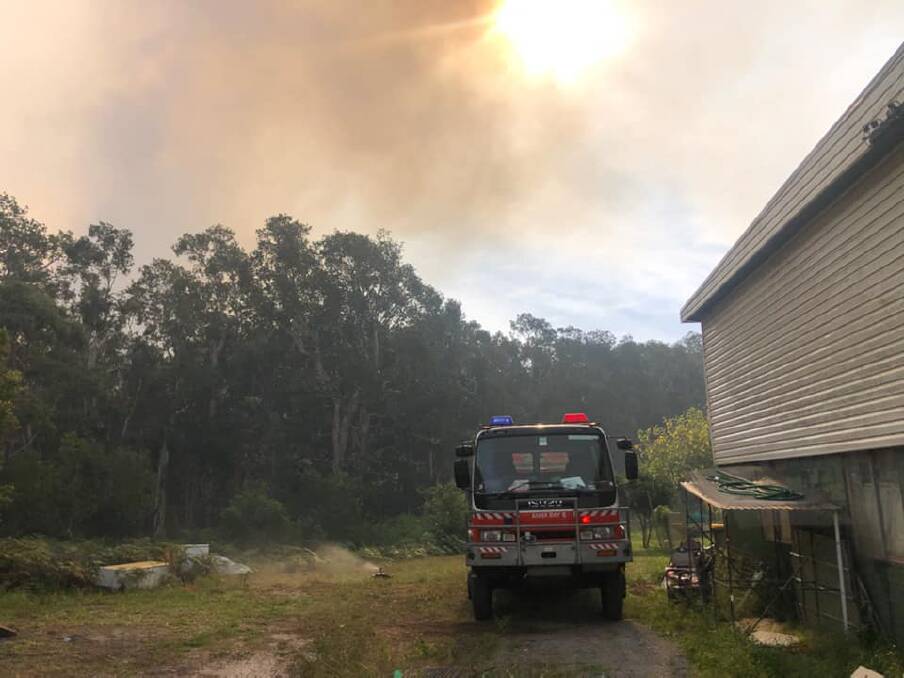 Taylors Beach fire, April 2020. Have a photo of the fire you wish to share? Send it to the Examiner via Facebook or email it to emwatts@portstephensexaminer.com.au.