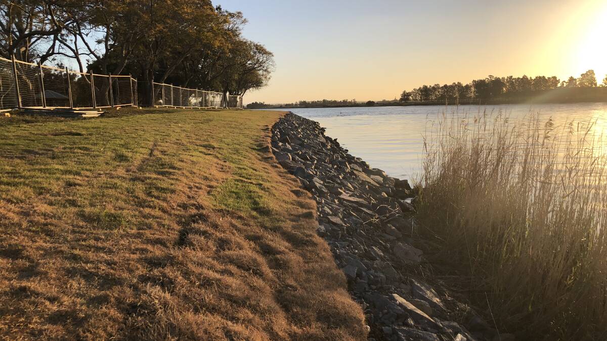 FRESHLY LAID: Port Stephens Council has finished a project to replace the rock wall along the Hunter River in Riverside Park, Raymond Terrace.