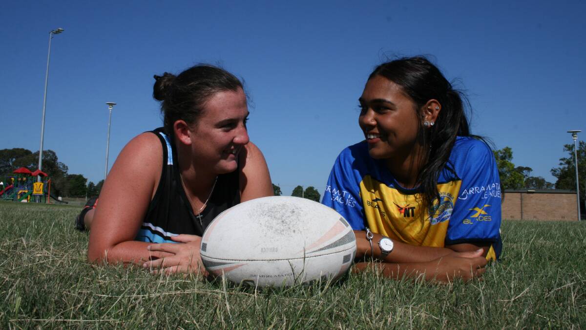 VETERANS: Sophie Buller (left) and Ngalika Barker are stalwarts of the Tarsha Gale Cup, with Buller captaining the Knights in their first season in the under-18 competition.