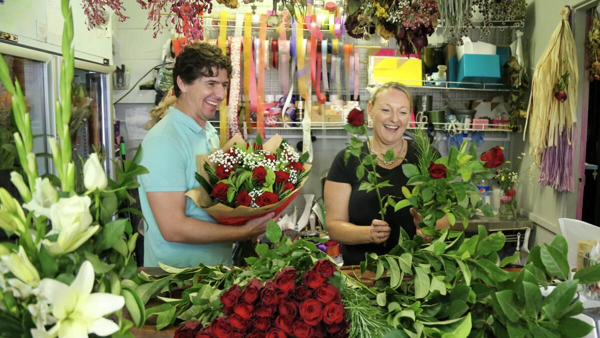 BUSY: David and Deanne Elliott from The Gazebo Florist in Raymond Terrace have been extremely busy delivering flowers during the pandemic. 