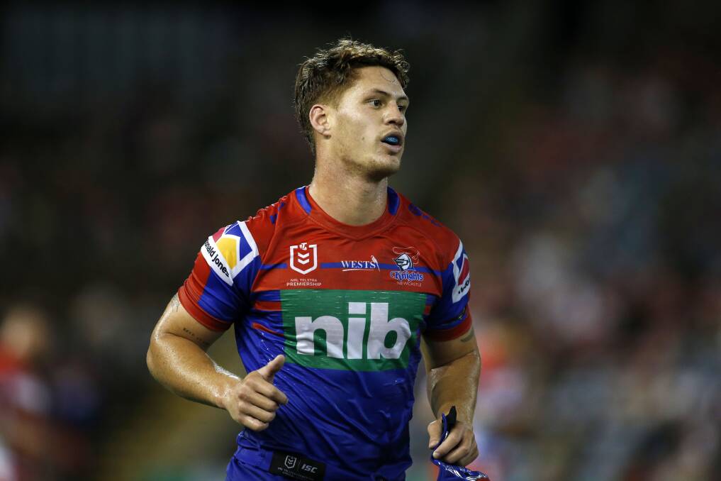 Kalyn Ponga during the Round 4 NRL match between the Newcastle Knights and St George Illawarra Dragons at McDonald Jones Stadium in Newcastle on April 7, 2019. Picture: AAP Image/Darren Pateman