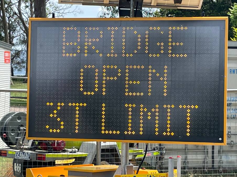 MATTER OF WEIGHT: The new bridge over Foreshore Drive at Corlette opened on December 23 with a strict three tonne limit. Picture: Port Stephens Council