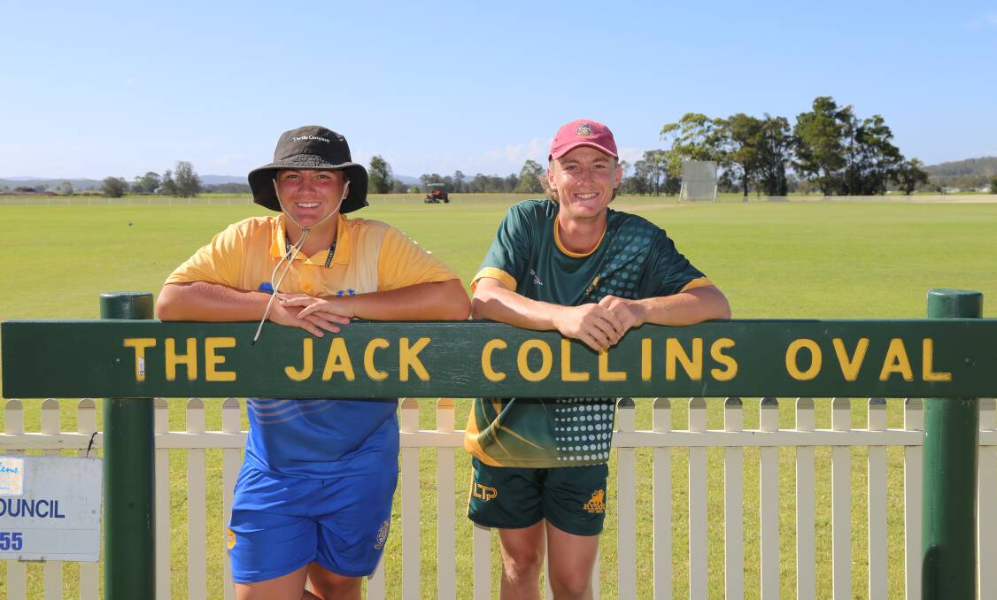 SKILLED: Jaxon Brooks, 14, has debuted for the Raymond Terrace's first grade cricket side, joining brother Brayden, 19, in the team.