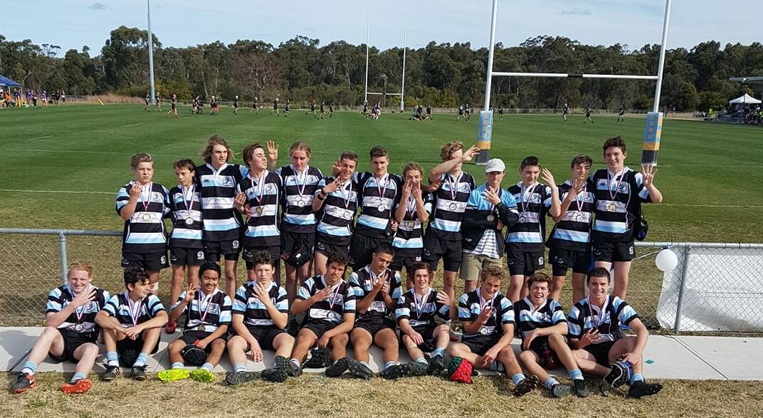 The premiership-winning under-15 Gropers. Picture: Facebook/Nelson Bay Junior Rugby Union