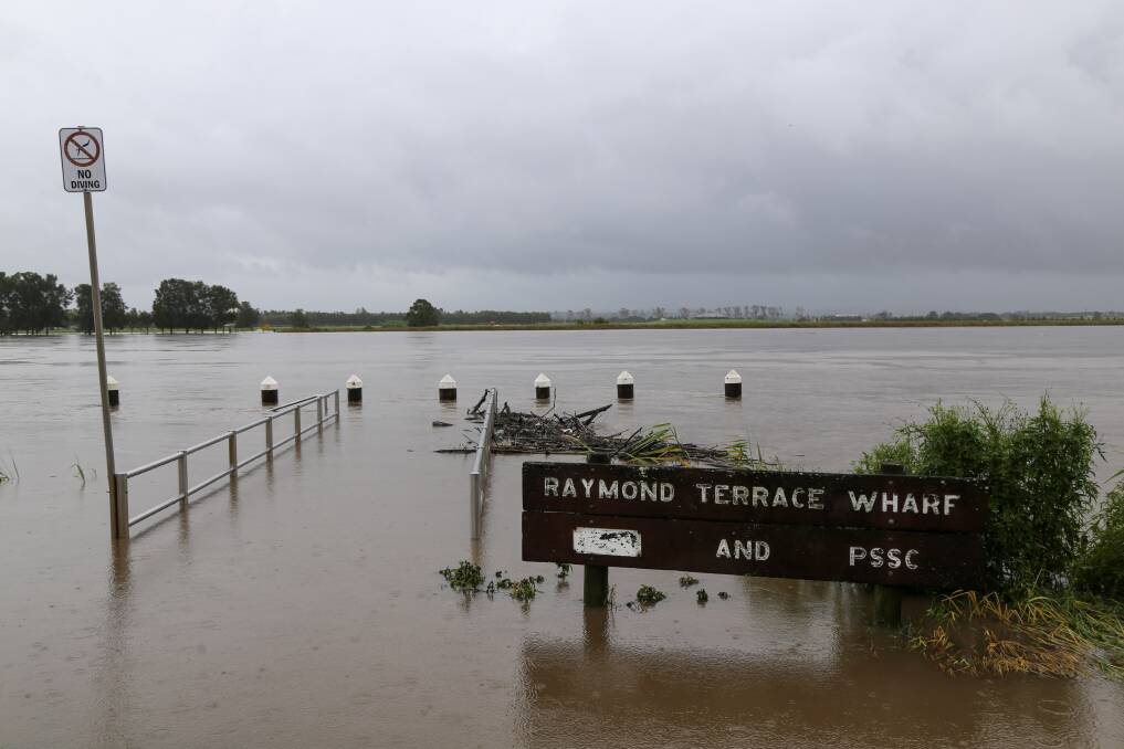The Hunter River breached its banks in March and flooded parts of Raymond Terrace. 