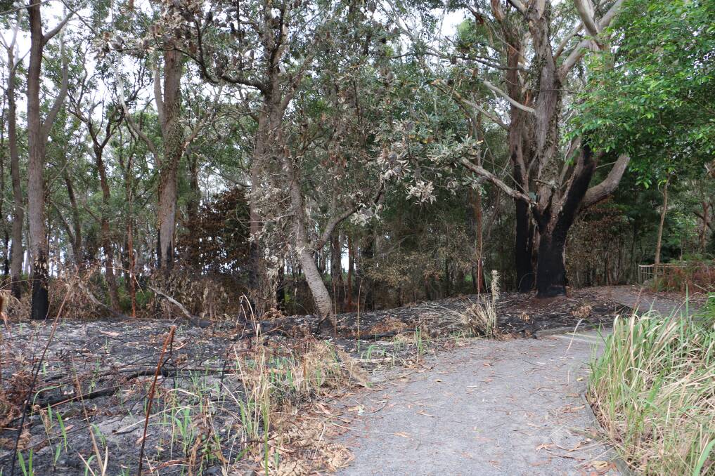 The scene of destruction caused by the November 26 fire. Picture: Ellie-Marie Watts