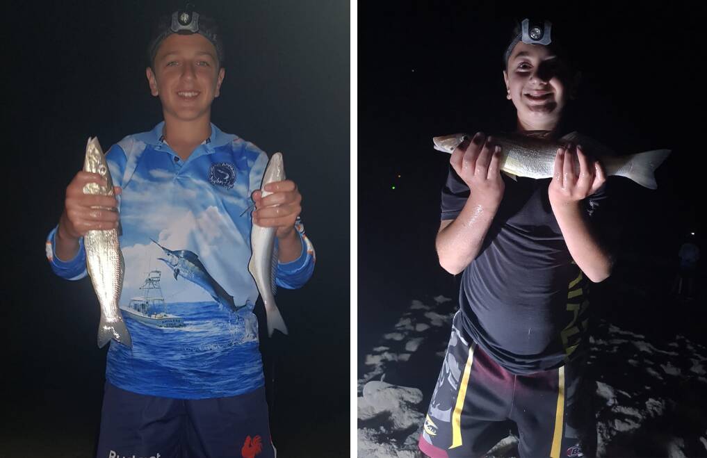 FAMILY TIME: Zac Ajaj and his brother Jacob know all the whiting secrets at Fingal Bay. 