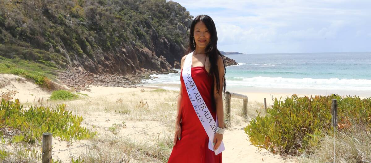 ON A QUEST: Vannessa Lim, pictured at Zenith Beach, is a NSW finalist in the Ms Galaxy Australia pageant. Pictures: Ellie-Marie Watts