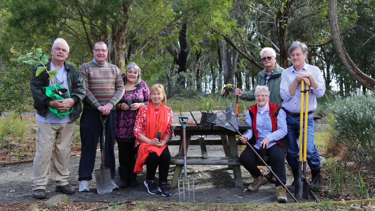 WORKING TOGETHER: The Tilligerry Habitat management committee, from left: Ian Rabbitt, Ray Evans (treasurer), Anne Horrey, Jane Twohill, Dorothea Willey (president), Ross Hampton (vice president) and Andrew Gilchrist (secretary). Picture: Ellie-Marie Watts