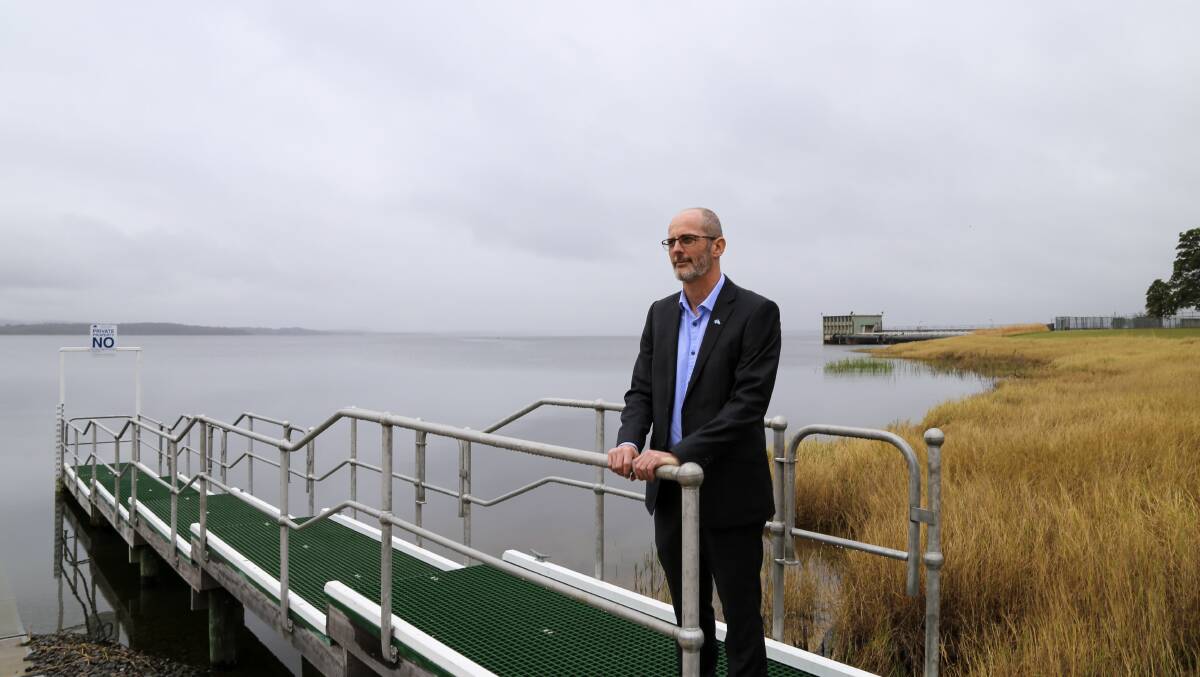 LOVE WATER: Hunter Water managing director Darren Cleary at Grahamstown Dam on Friday where he announced water restrictions would be removed from October 1. Picture: Ellie-Marie Watts