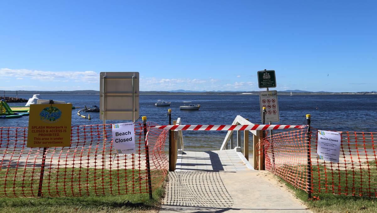Access to the water along Victoria Parade, including the marina and Splash Waterpark, remain closed.