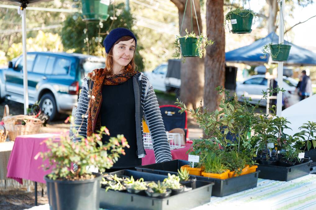 Rin Patane at her stall at the Nelson Bay Legacy Markets in July. The markets return to Fly Point on Sunday. 