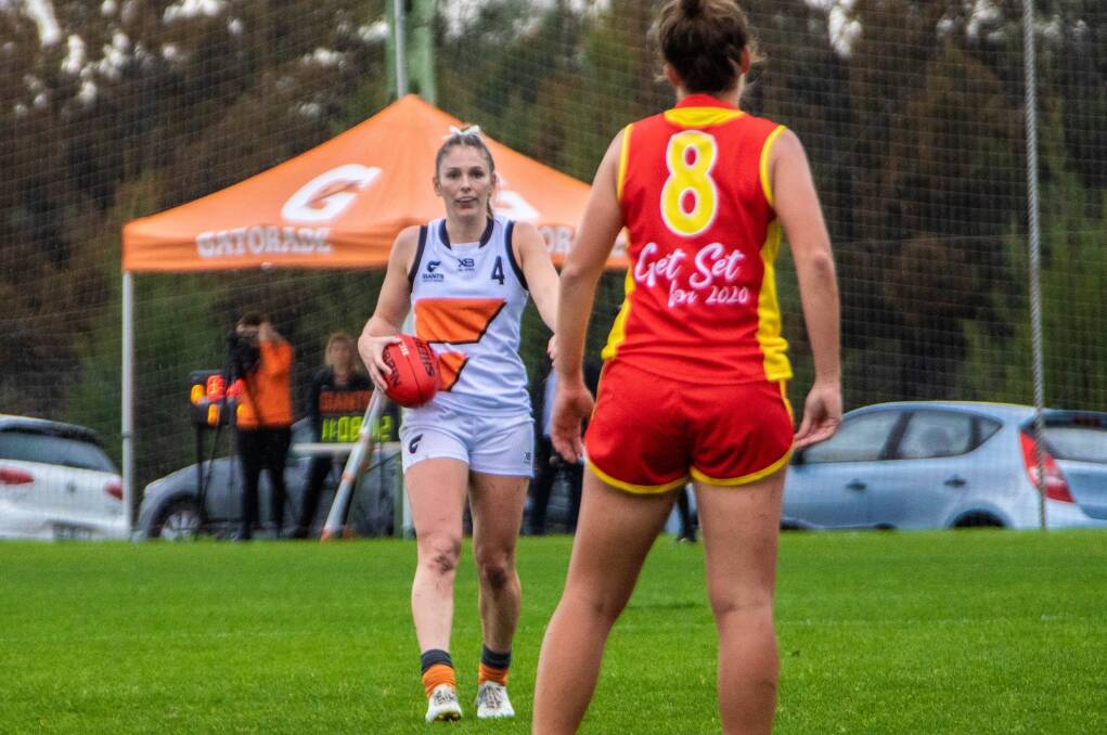 Salamander Bay AFL product Lisa Steane joined the GWS Giants VFLW program in 2019. Last week, she was drafted to the Giants for the 2020 AFLW season. Picture: Ryan Miller/GIANTS Media