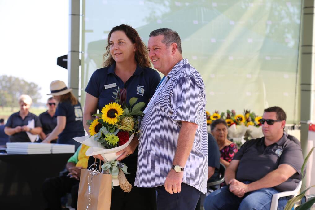 Councillor Sarah Smith with Port Stephens Australia Day Ambassador Ron Delezio.