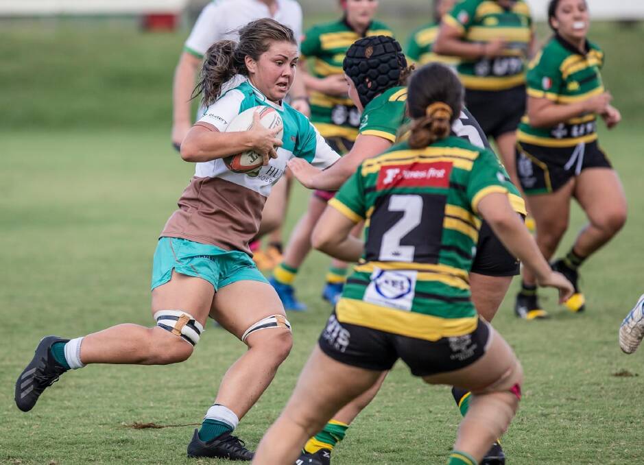 Kiara Shelton in action for the Hunter Wildfires and Medowie Marauders. Pictures: Supplied