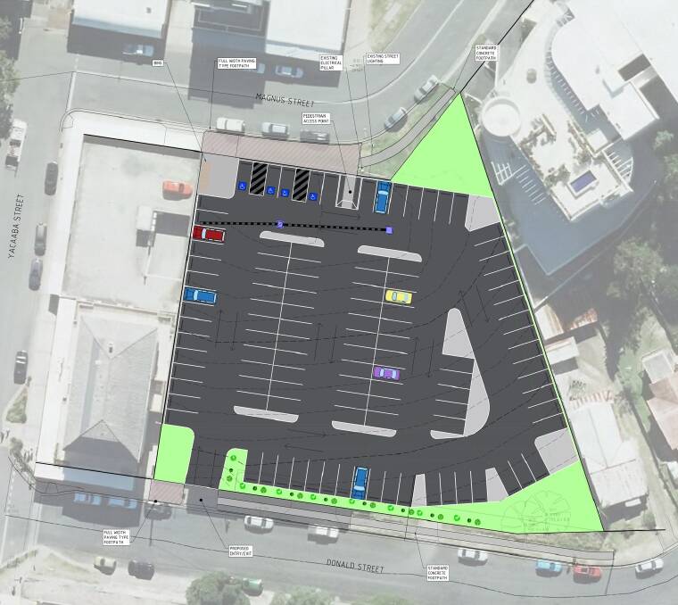An artist's impression of what the new Donald Street carpark will look like once built. Picture: Facebook/Port Stephens Council