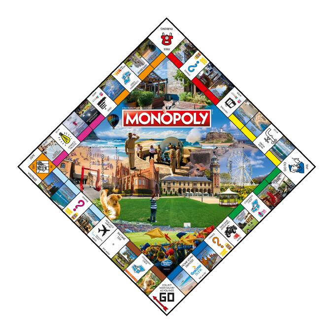The Newcastle Monopoly board.