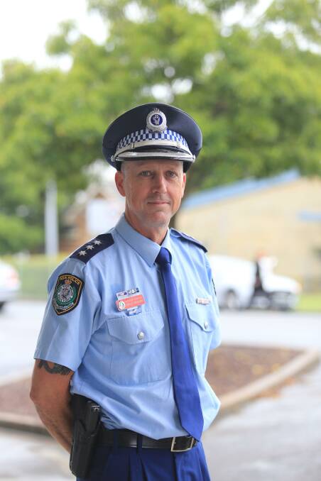 CRIME DOWN: Port Stephens-Hunter Police District's crime manager Detective Inspector Ranald Urquhart. Picture: Ellie-Marie Watts