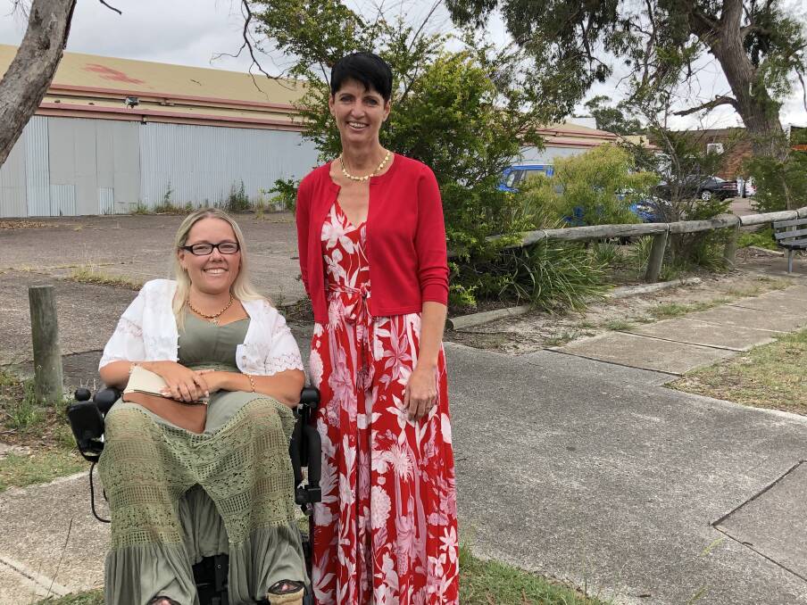 UPGRADE PLEDGE: Tanilba Bay resident Deahnne McTackett with Port Stephens MP Kate Washington.