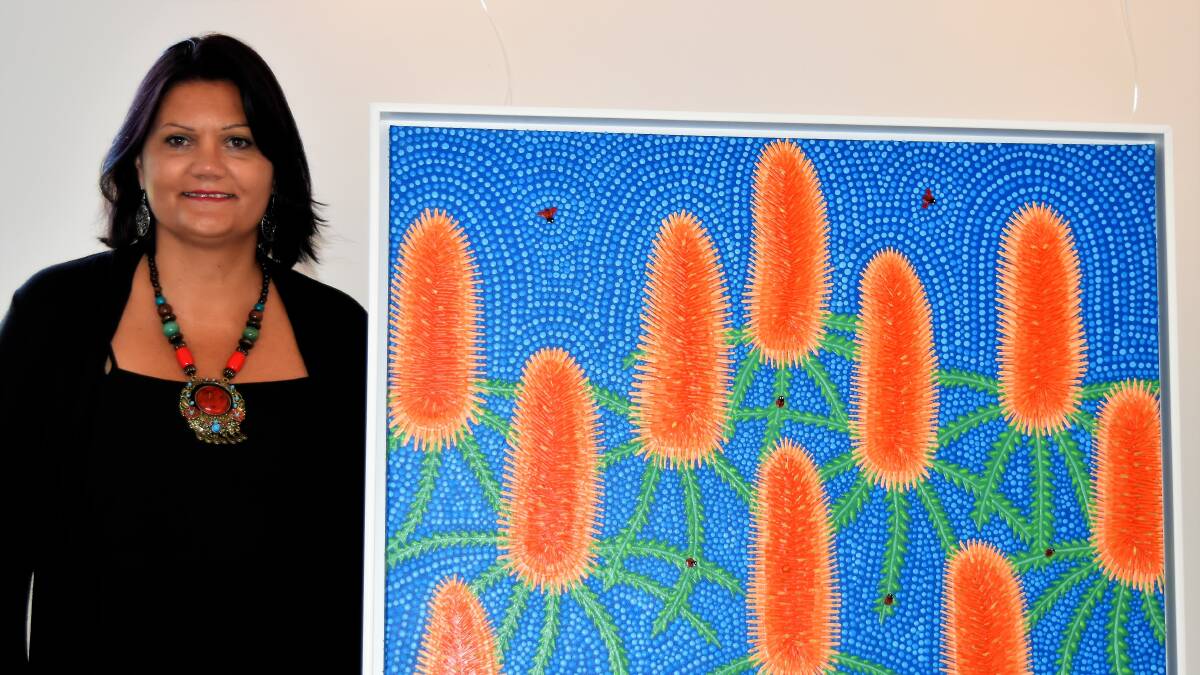 Aboriginal artist Pauline Coxon will show her Worimi Wild Flowers paintings in the Raymond Terrace Library art space between June 29 and August 1.