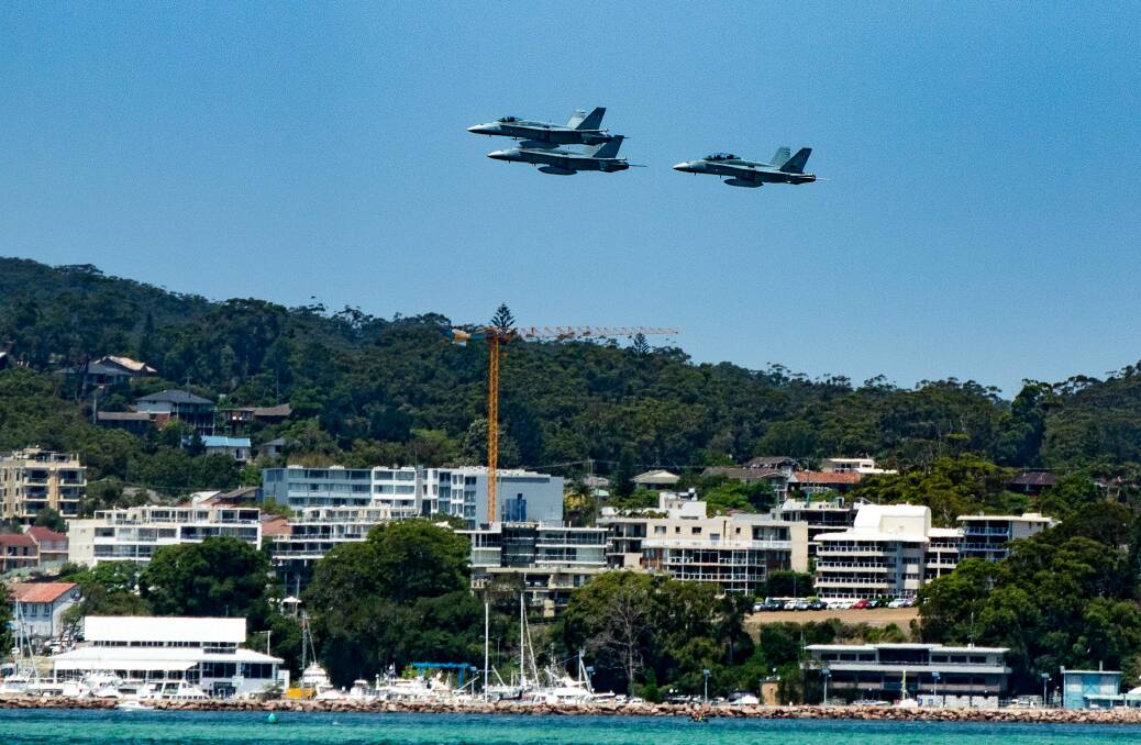 RAAF flypast at Nelson Bay in 2019. Picture: Elcee Photography 